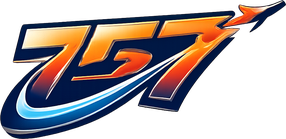Logo 757 bernuansa neon